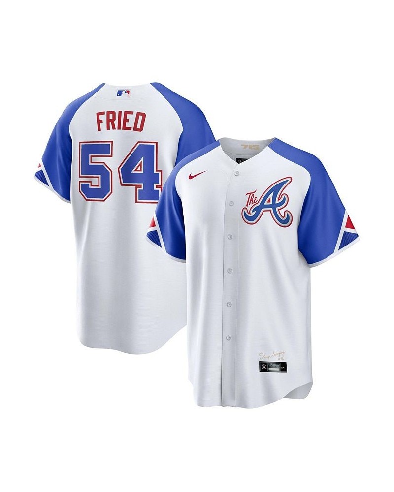 Men's Max Fried White Atlanta Braves 2023 City Connect Replica Player Jersey $68.00 Jersey