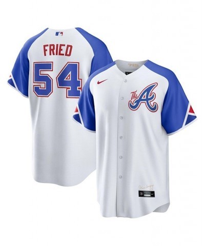 Men's Max Fried White Atlanta Braves 2023 City Connect Replica Player Jersey $68.00 Jersey