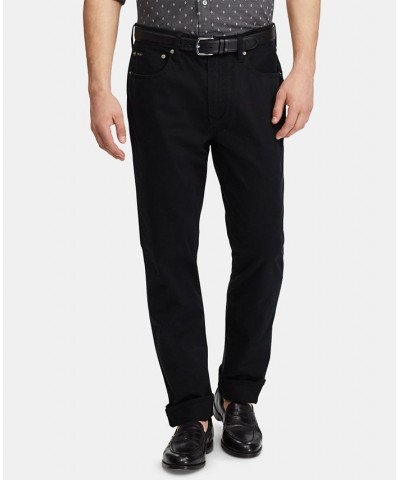 Men's Slim Straight Stretch Sateen Five-Pocket Pants Black $43.75 Jeans