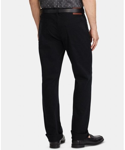 Men's Slim Straight Stretch Sateen Five-Pocket Pants Black $43.75 Jeans