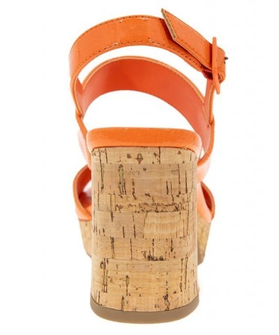 Women's Reebeka Platform Sandals Orange $46.53 Shoes