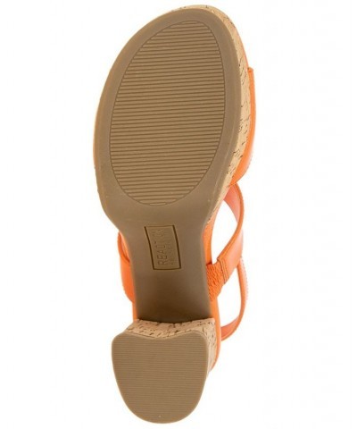 Women's Reebeka Platform Sandals Orange $46.53 Shoes