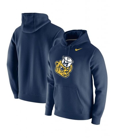 Men's Navy Michigan Wolverines Vintage-Like Sailor Hat Wolverine Hoodie $35.70 Sweatshirt