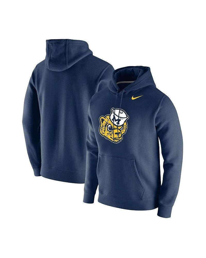 Men's Navy Michigan Wolverines Vintage-Like Sailor Hat Wolverine Hoodie $35.70 Sweatshirt