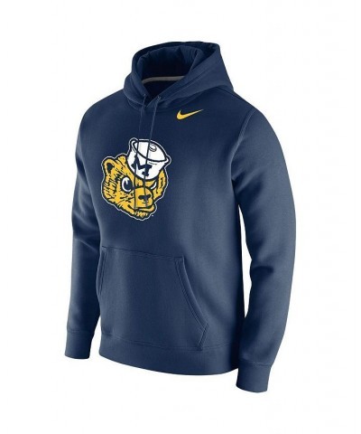 Men's Navy Michigan Wolverines Vintage-Like Sailor Hat Wolverine Hoodie $35.70 Sweatshirt