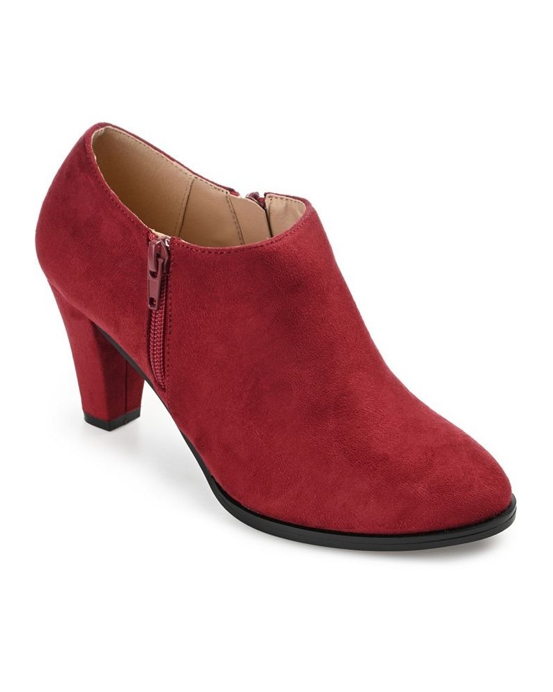 Women's Sanzi Low-Cut Booties Purple $47.00 Shoes