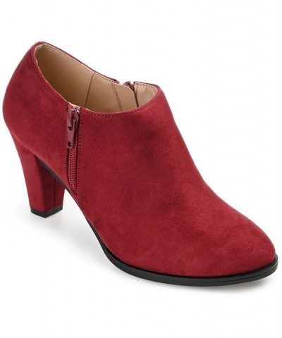 Women's Sanzi Low-Cut Booties Purple $47.00 Shoes