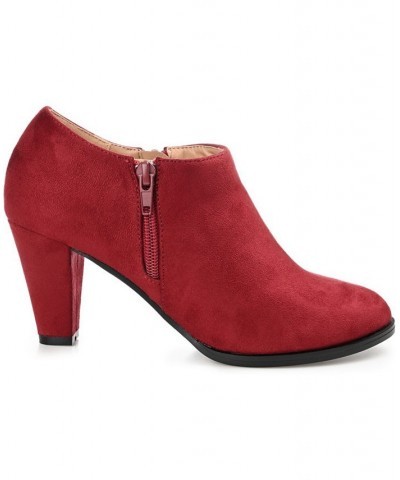 Women's Sanzi Low-Cut Booties Purple $47.00 Shoes