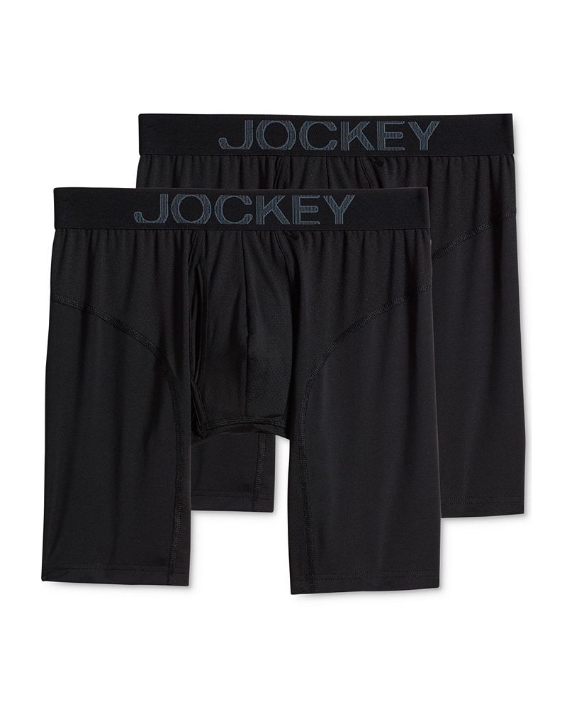 Men's 2-Pk. RapidCool Midway Boxer Briefs Black $15.81 Underwear