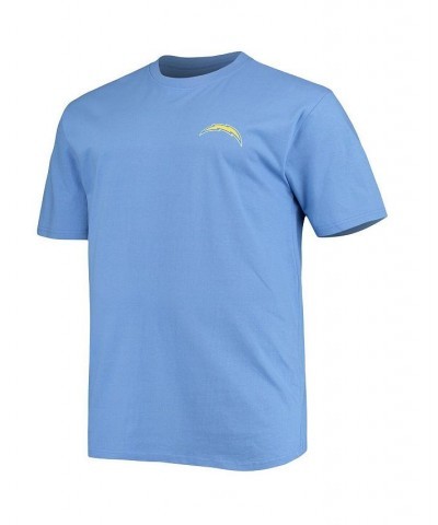 Men's Branded Powder Blue Los Angeles Chargers Big and Tall 1 Dad 2-Hit T-shirt $21.65 T-Shirts