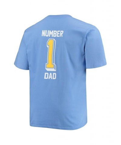 Men's Branded Powder Blue Los Angeles Chargers Big and Tall 1 Dad 2-Hit T-shirt $21.65 T-Shirts