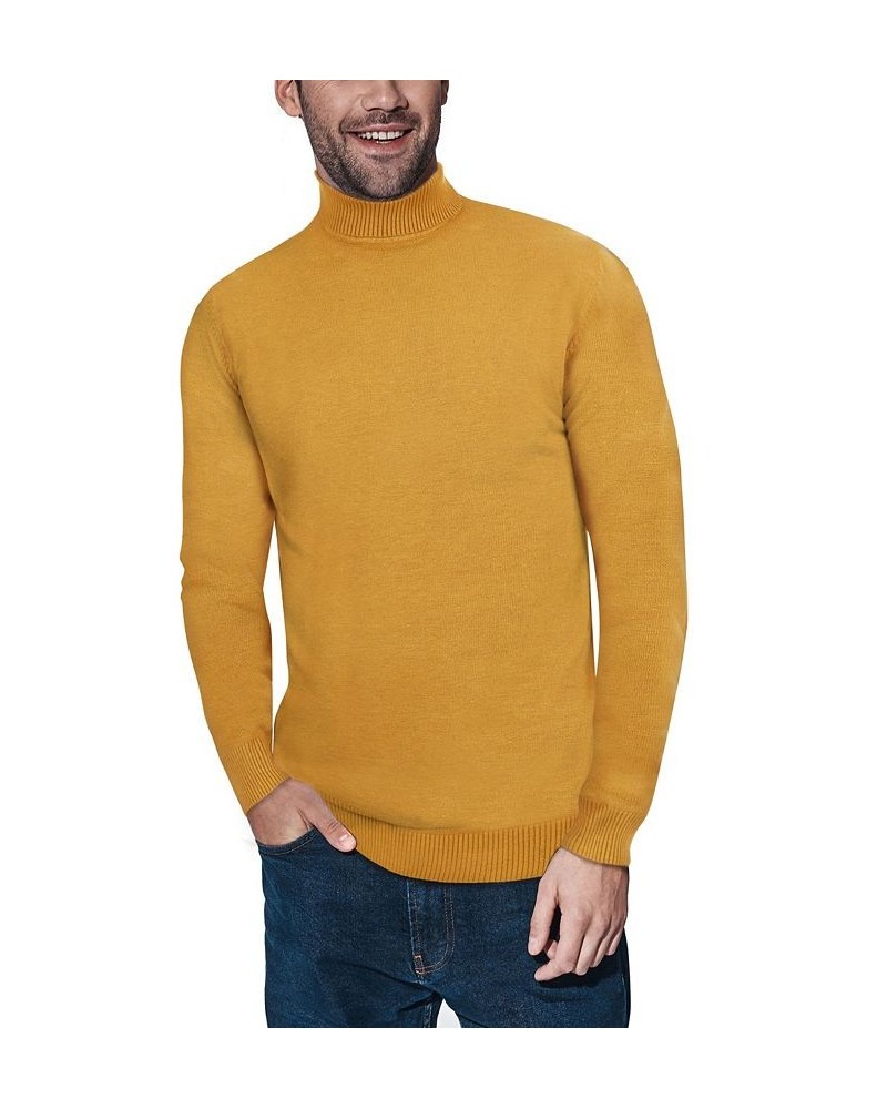 Men's Turtleneck Pull Over Sweater Mustard $22.00 Sweaters