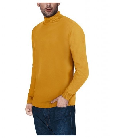 Men's Turtleneck Pull Over Sweater Mustard $22.00 Sweaters