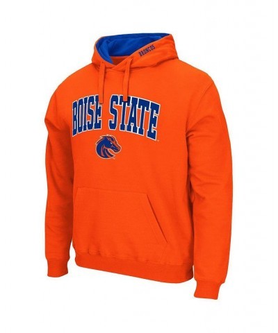 Men's Orange Boise State Broncos Arch & Logo 3.0 Pullover Hoodie $28.80 Sweatshirt