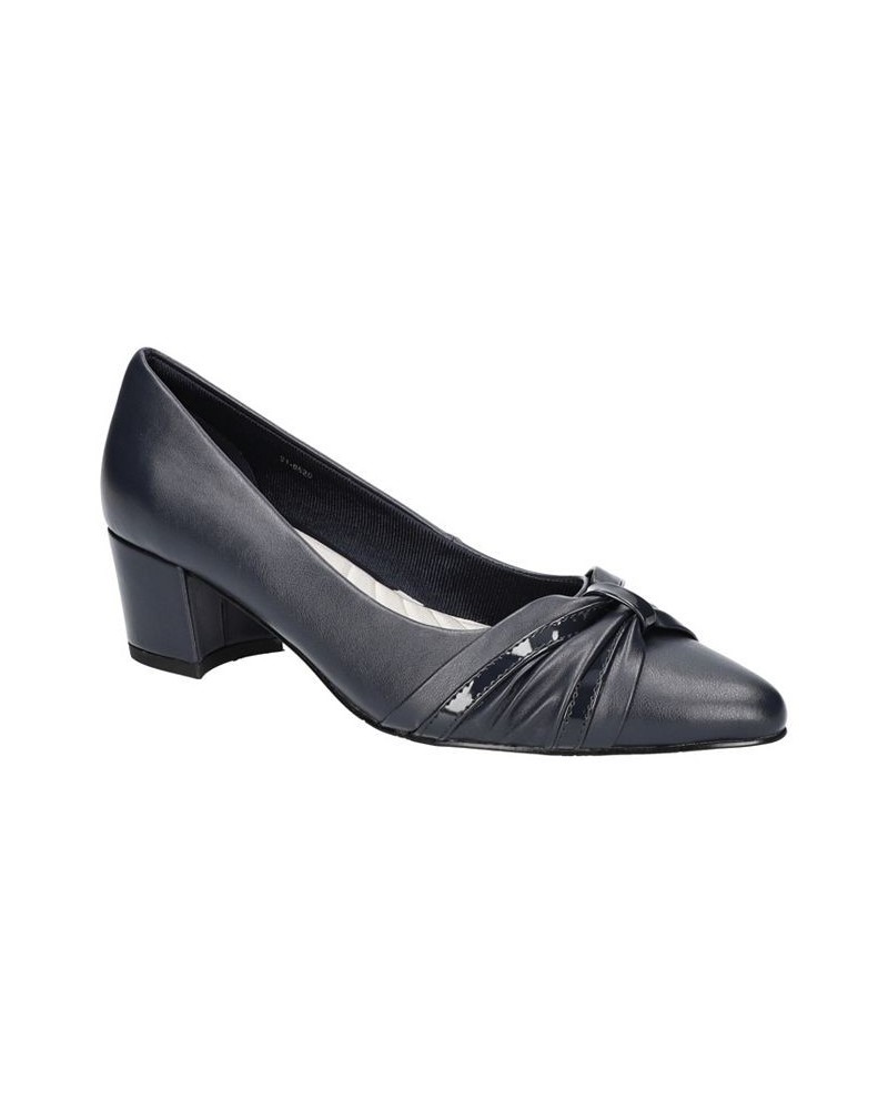 Women's Millie Block Heel Pumps Navy $32.80 Shoes