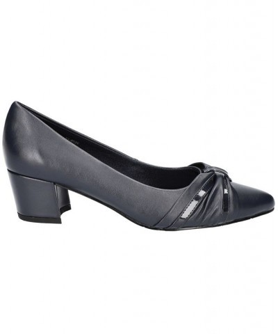 Women's Millie Block Heel Pumps Navy $32.80 Shoes