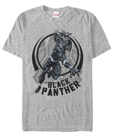 Marvel Men's Comic Collection Black Panther Action Shot Short Sleeve T-Shirt Gray $15.75 T-Shirts