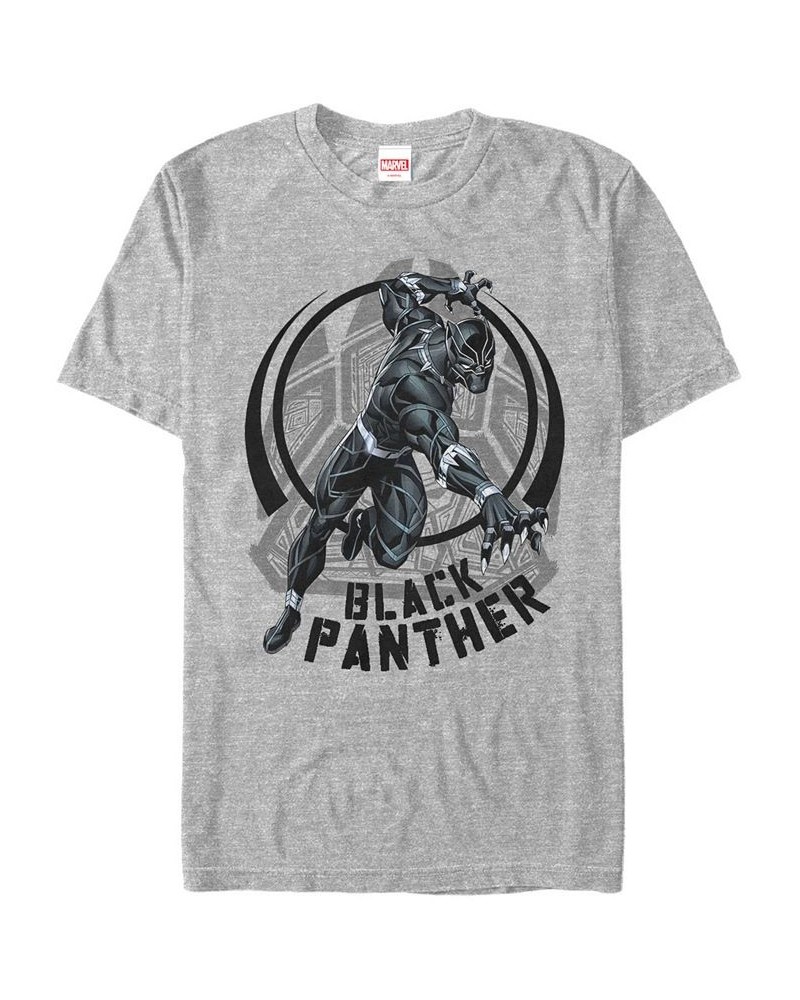 Marvel Men's Comic Collection Black Panther Action Shot Short Sleeve T-Shirt Gray $15.75 T-Shirts