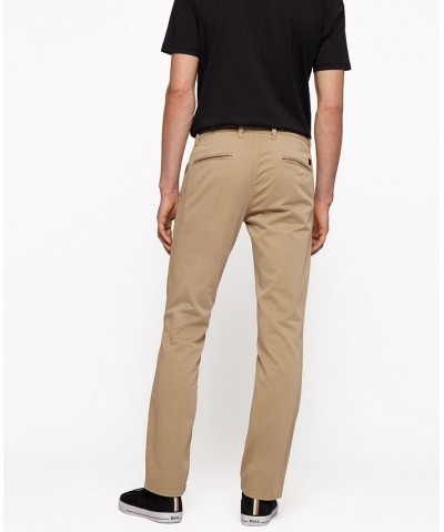 BOSS Men's Slim-Fit Trousers Brown $53.72 Pants