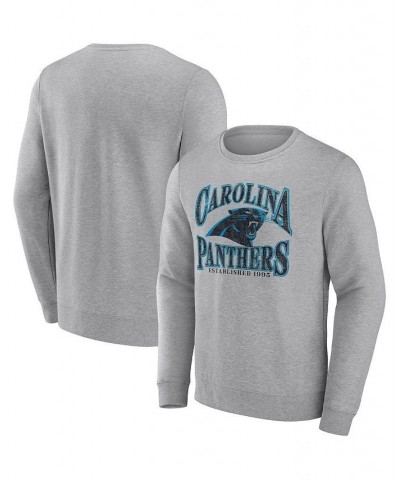 Men's Branded Heathered Charcoal Carolina Panthers Playability Pullover Sweatshirt $27.95 Sweatshirt