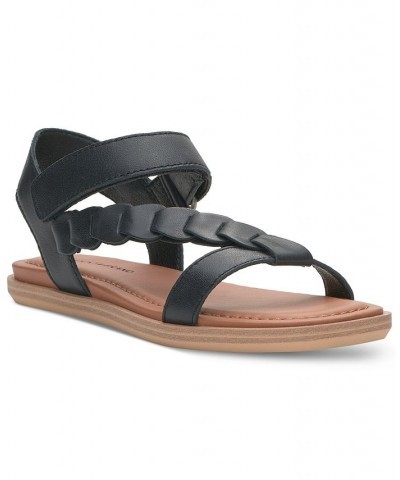 Women's Natany Asymmetric-Strap Flat Sandals Black $40.94 Shoes