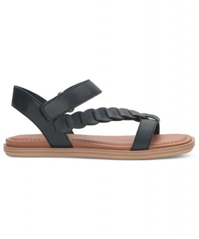 Women's Natany Asymmetric-Strap Flat Sandals Black $40.94 Shoes