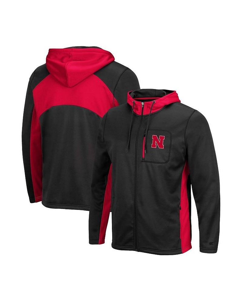 Men's Black Nebraska Huskers Luge 2.0 Full-Zip Hoodie $37.50 Sweatshirt