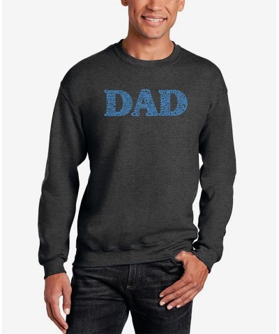 Men's Dad Word Art Crewneck Sweatshirt Gray $20.50 Sweatshirt