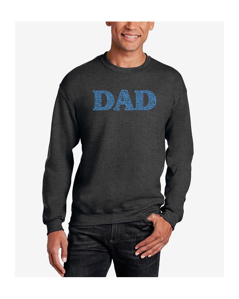 Men's Dad Word Art Crewneck Sweatshirt Gray $20.50 Sweatshirt