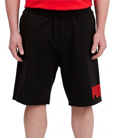 Men's Elastic Drawstring 10" Shorts Black/ High Risk Red $14.56 Shorts