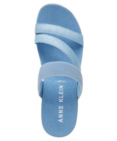 Women's Vai Slip-On Platform Sandals Blue $31.60 Shoes