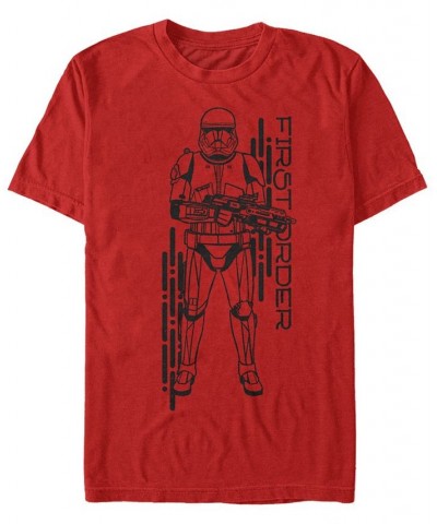 Star Wars Men's Rise Of Skywalker First Order Sith Trooper Short Sleeve T-Shirt Red $17.15 T-Shirts