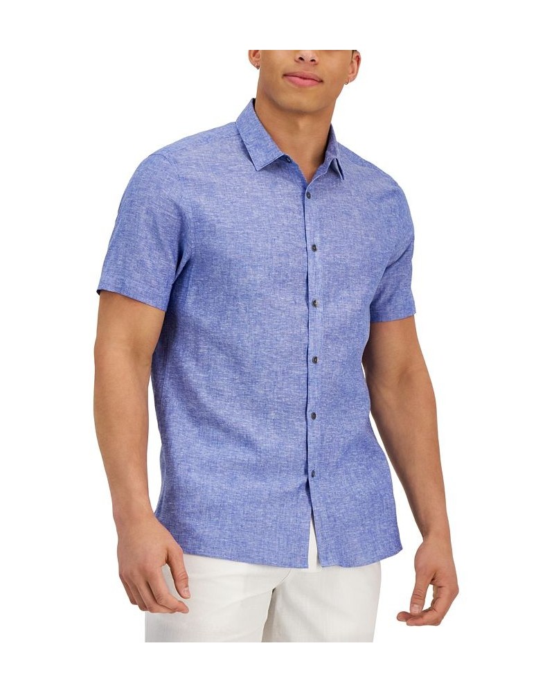 Men's Regular-Fit Linen Shirt PD06 $20.16 Shirts