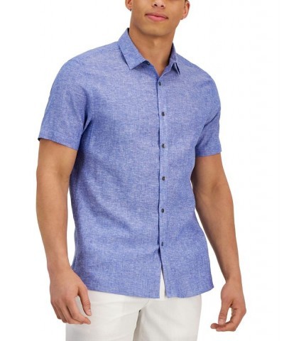 Men's Regular-Fit Linen Shirt PD06 $20.16 Shirts