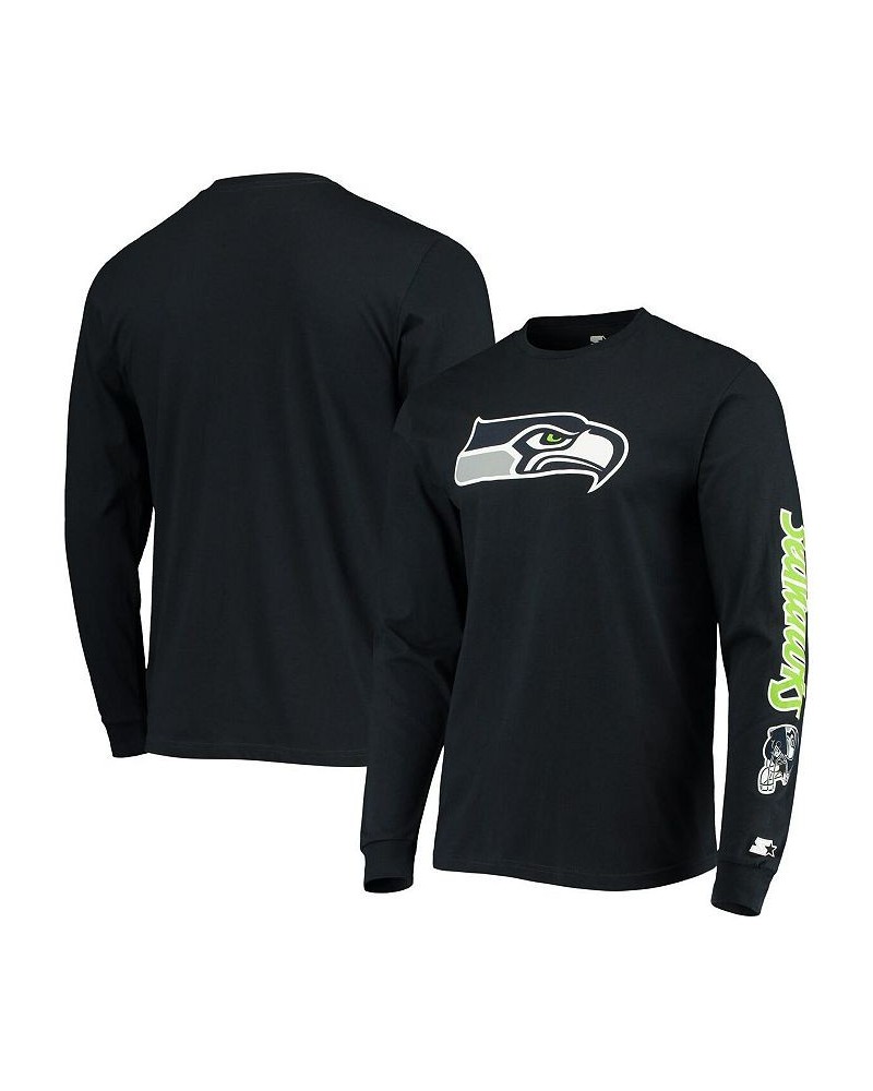 Men's College Navy Seattle Seahawks Halftime Long Sleeve T-shirt $29.69 T-Shirts