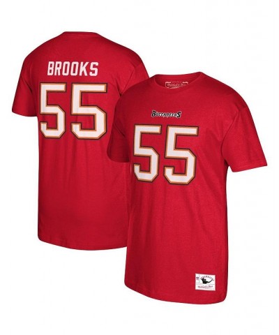 Men's Derrick Brooks Red Tampa Bay Buccaneers Retired Player Logo Name and Number T-shirt $26.49 T-Shirts