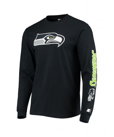 Men's College Navy Seattle Seahawks Halftime Long Sleeve T-shirt $29.69 T-Shirts