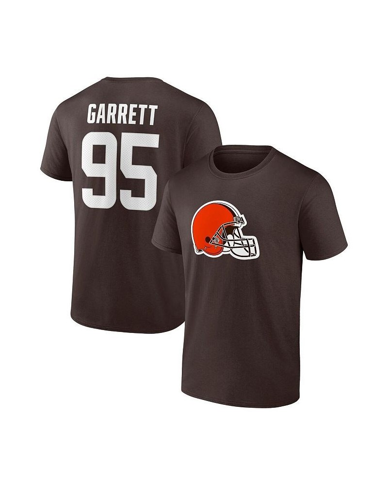 Men's Branded Myles Garrett Brown Cleveland Browns Player Icon Name and Number T-shirt $23.39 T-Shirts