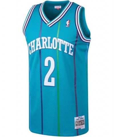 Men's Larry Johnson Teal Charlotte Hornets 1992-93 Hardwood Classics Swingman Jersey $43.29 Jersey