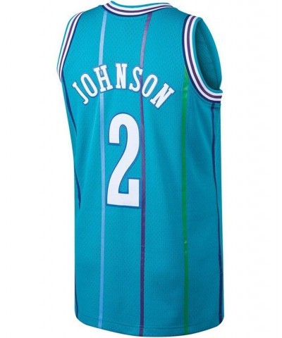 Men's Larry Johnson Teal Charlotte Hornets 1992-93 Hardwood Classics Swingman Jersey $43.29 Jersey