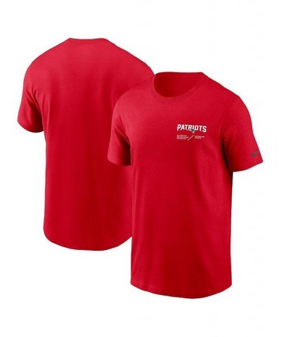 Men's Red New England Patriots Infograph Lockup Performance T-shirt $25.99 T-Shirts