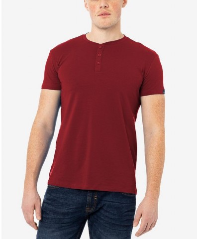 Men's Basic Henley Neck Short Sleeve T-shirt PD12 $17.39 T-Shirts