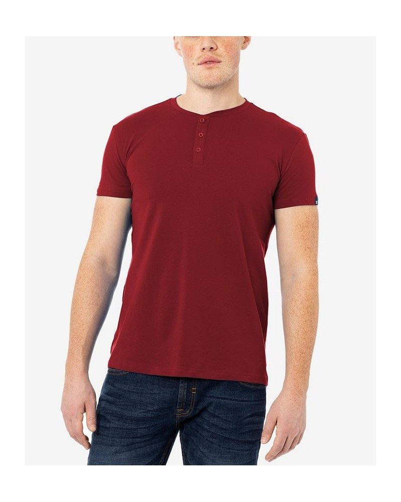 Men's Basic Henley Neck Short Sleeve T-shirt PD12 $17.39 T-Shirts