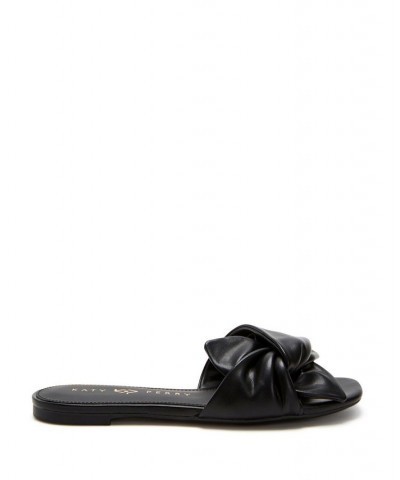 Women's The Halie Bow Sandals Black $42.57 Shoes