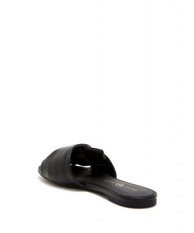 Women's The Halie Bow Sandals Black $42.57 Shoes