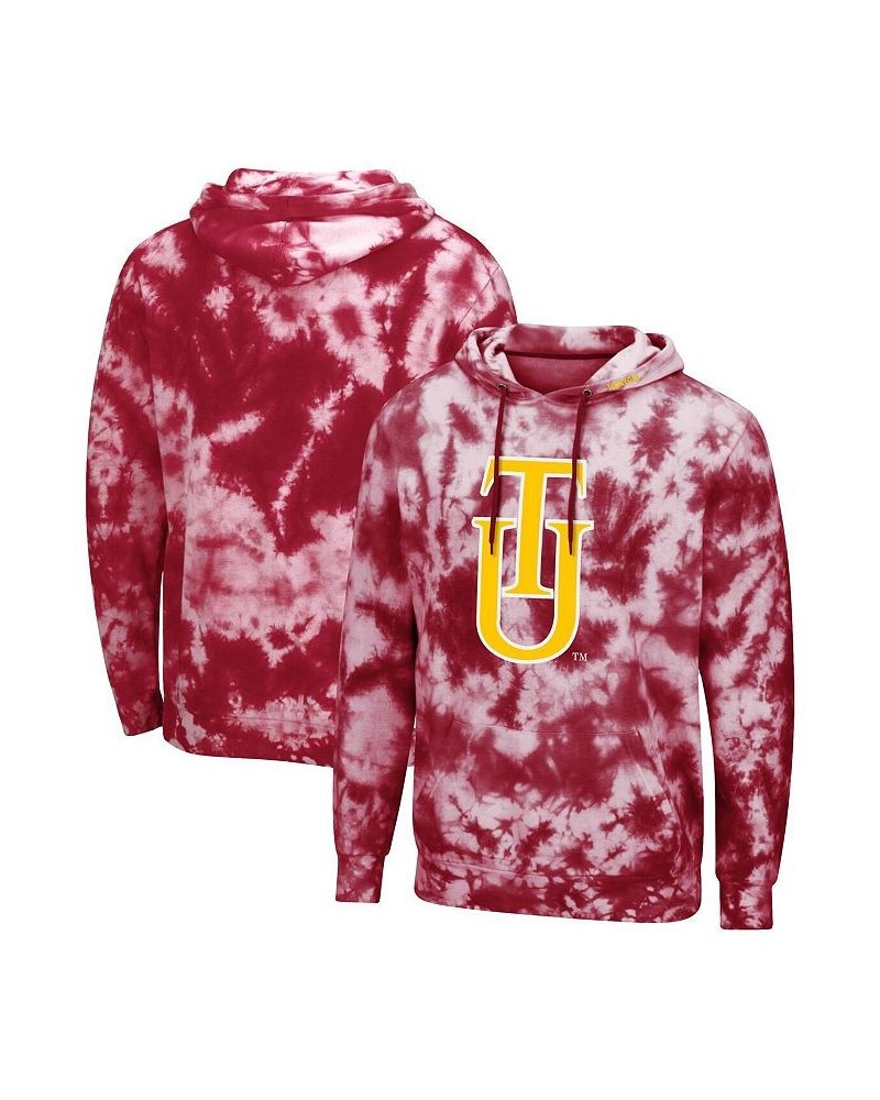 Men's Crimson Tuskegee Golden Tigers Tie-Dye Pullover Hoodie $33.79 Sweatshirt