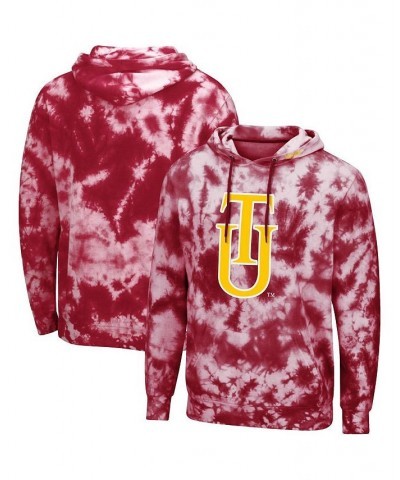 Men's Crimson Tuskegee Golden Tigers Tie-Dye Pullover Hoodie $33.79 Sweatshirt