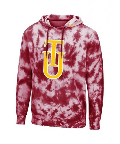 Men's Crimson Tuskegee Golden Tigers Tie-Dye Pullover Hoodie $33.79 Sweatshirt