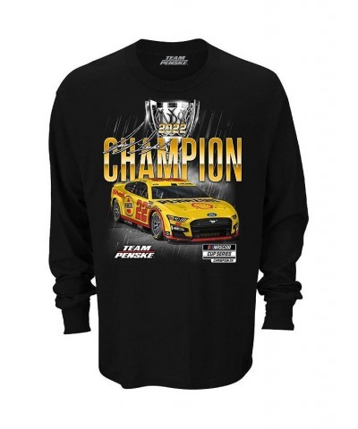 Men's Black Joey Logano 2022 NASCAR Cup Series Champion Official Long Sleeve T-shirt $23.51 T-Shirts