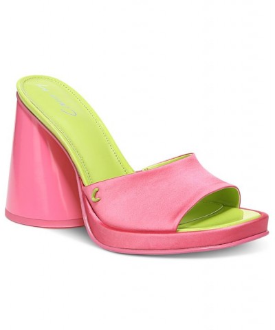 Haynes Cone-Heel Dress Sandals Pink $43.60 Shoes